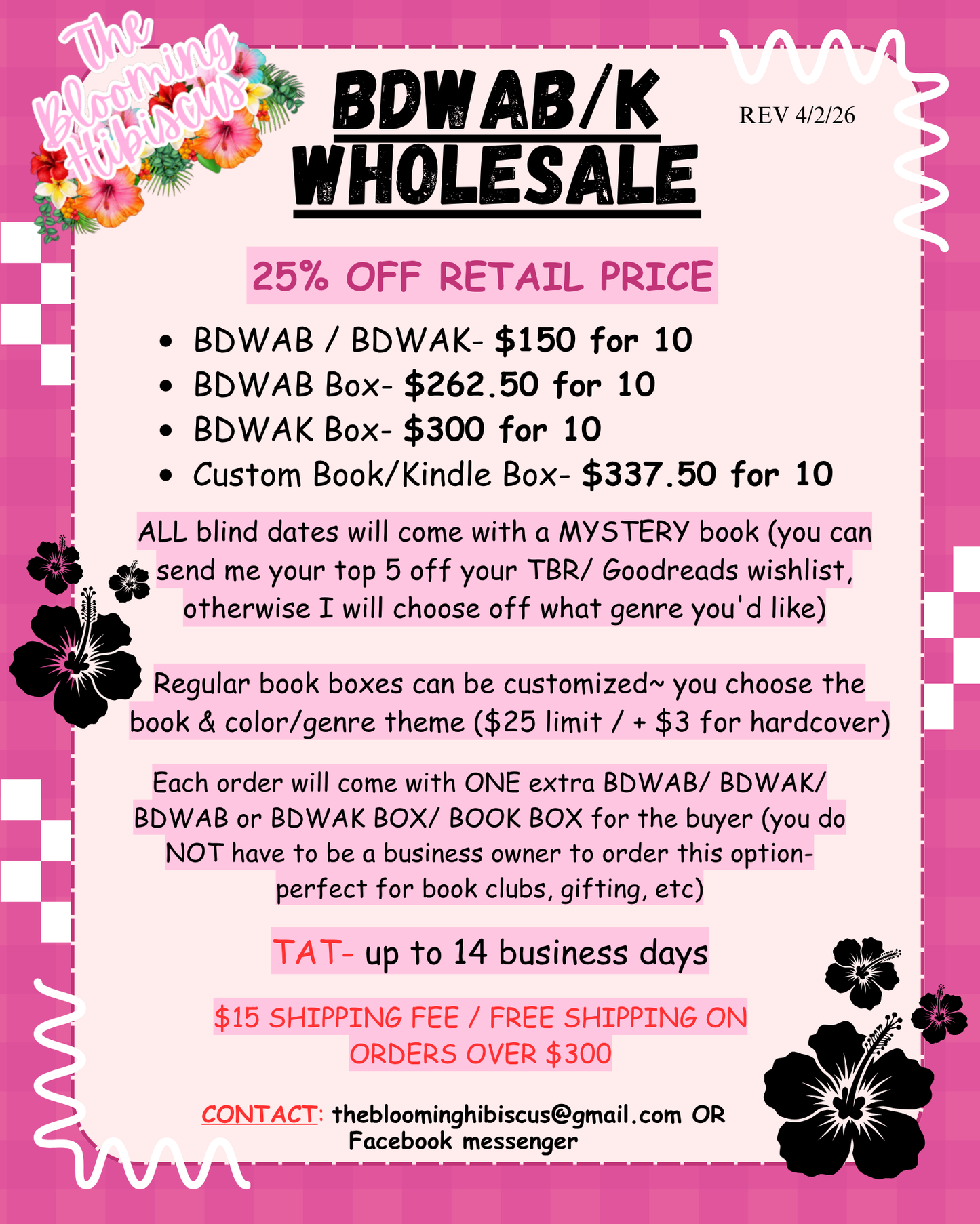 WHOLESALE- Book Options