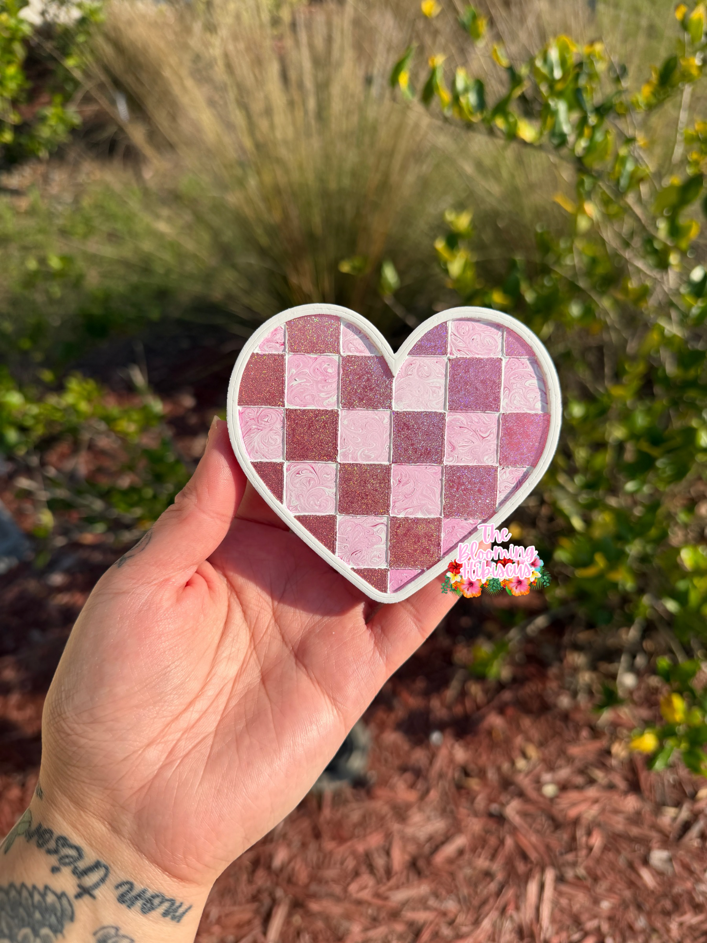 Checkered Heart Freshie