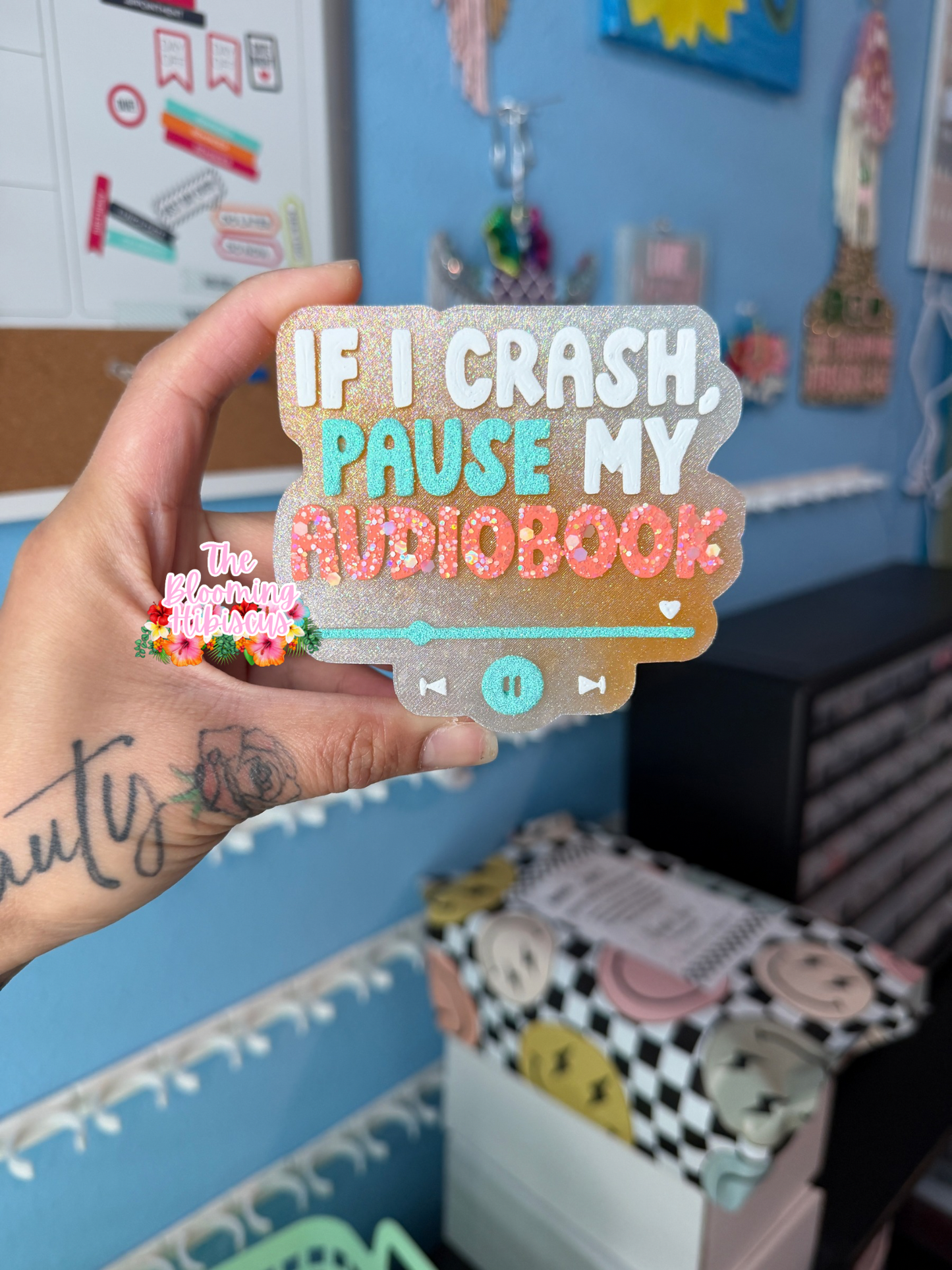 Pause My Audiobook Freshie