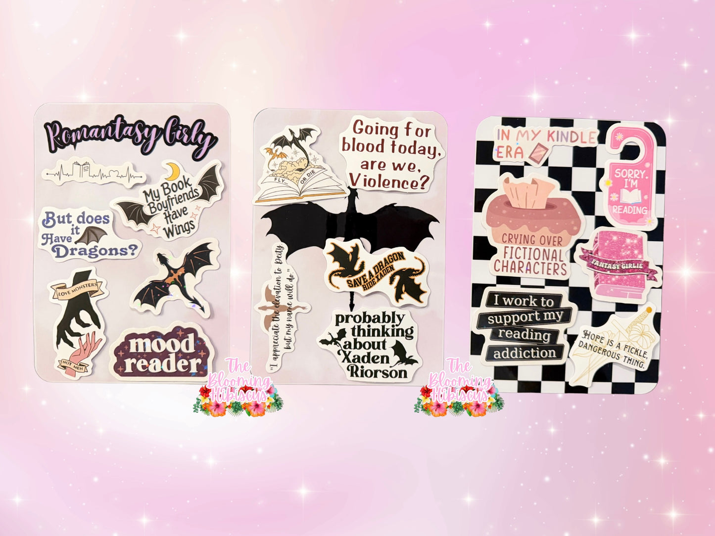 Laminated E-reader Insert + Sticker Set (CUSTOM)