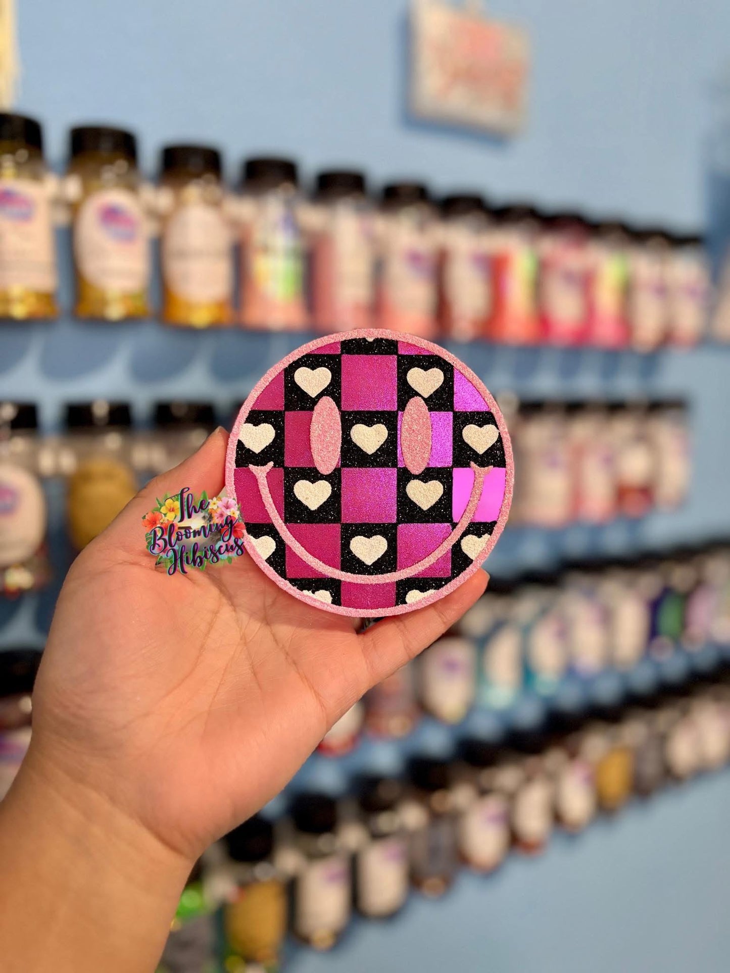 Heart Checkered Smiley Freshie